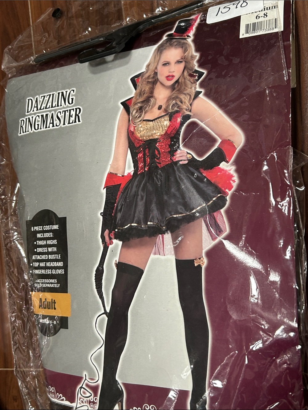 Medium Adult Halloween dazzling ringmaster costume